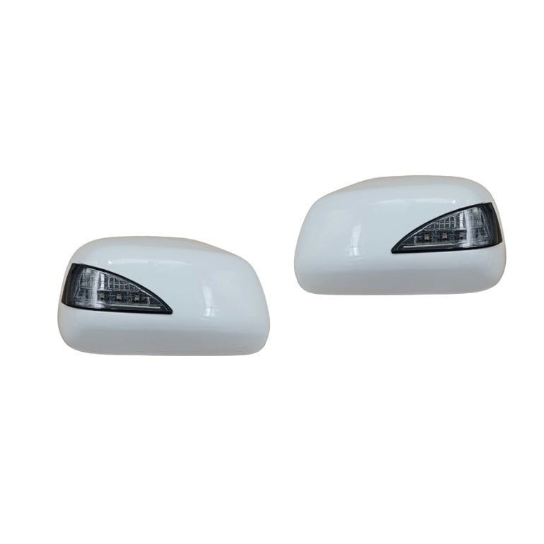 طقم غطاء مرآة مع إشارة لسيارة هايلكس 2006 - أبيض