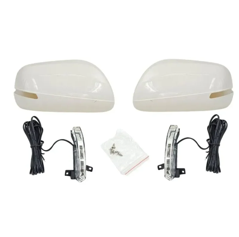 غطاء مراية جانبي مع الفليشر كامري 2007-2010 - ابيض لولي