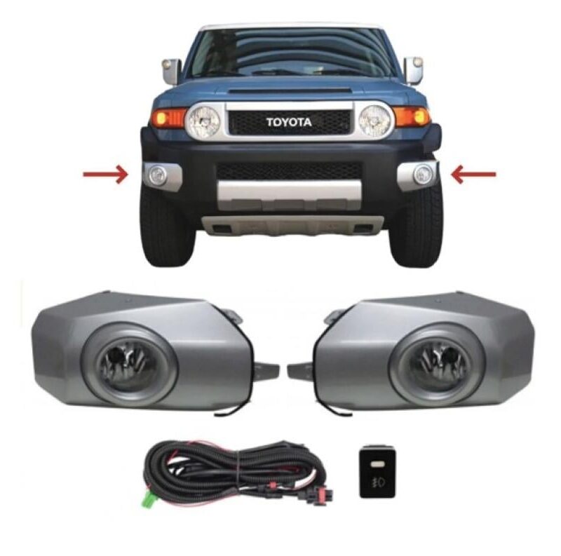 مجموعة كشاف ضباب اف جي مع إطار رمادي