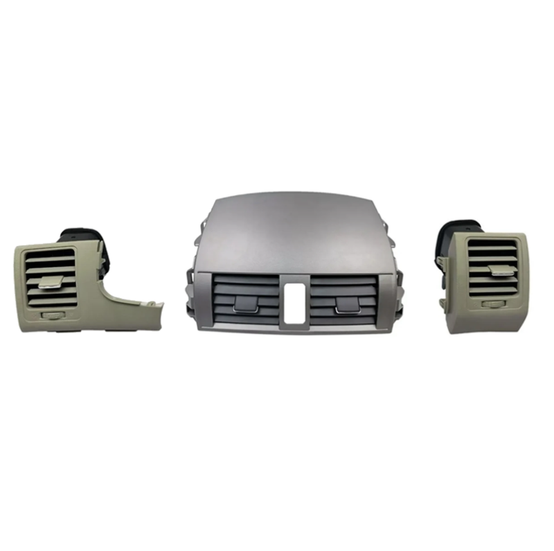 مجموعة ديكور ريش مكيف باللون الرمادي الوسطي وأطراف جانبية باللون البيج لسيارة كورولا 2008-2013