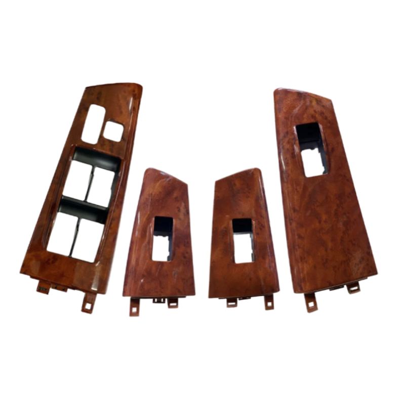 مجموعة ديكورات زجاجية لقطع سوتش كورولا 2001 بتصميم خشبي مكونة من 4 قطع