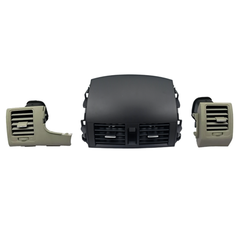 طقم ديكور ريش مكيف وسط باللون الأسود مع جوانب بيج لسيارة كورولا 2008-2013